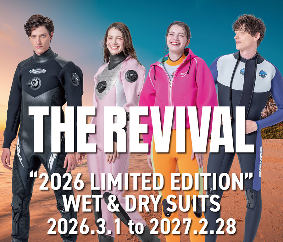 THE REVIVAL World Dive 50th Anniversary 2026 LIMITED EDITION WET & DRY SUITS